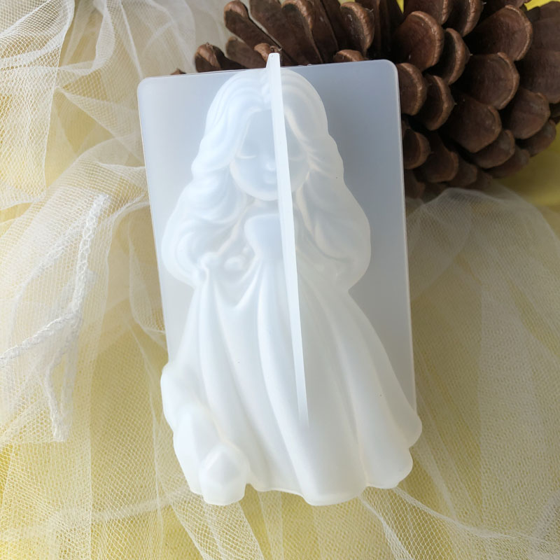 Candle Making Supplies For Beginners - 3D süße Prinzessin Silikon Kerze Form