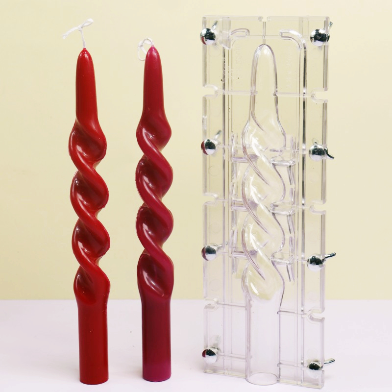 Candle Making Supplies For Beginners - Twisted Stripe Column Acryl-Kerzenform, einfaches Entformen,