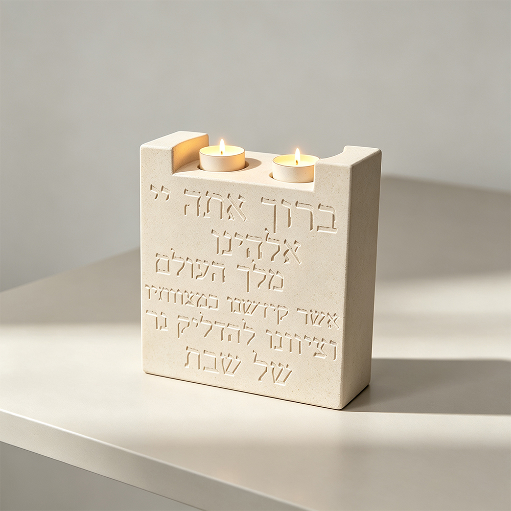 Candle Vessel Supplies - Shabbat Doppelkerzenhalter Silikonform, Wiederverwendbare Chanukka-Menora Kerzengefäßform
