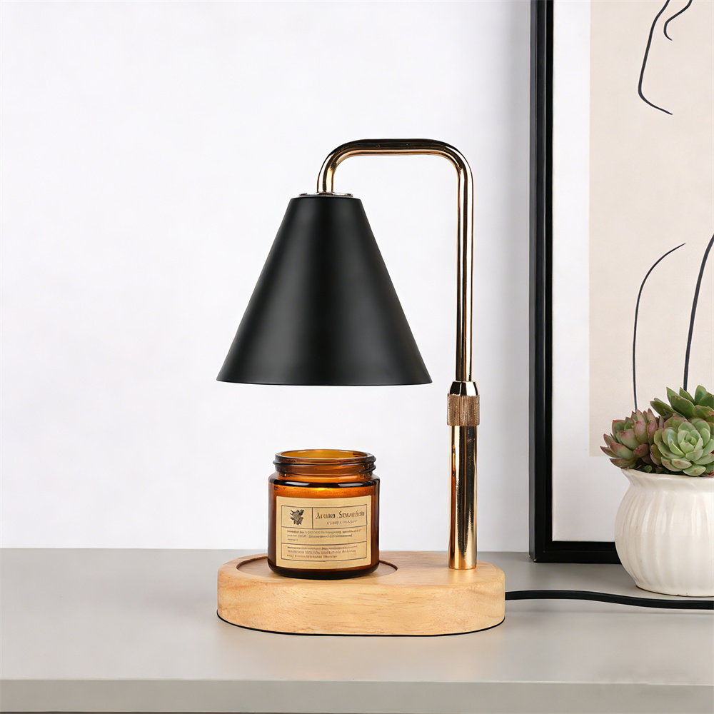 Candle Souvenir - Schwarze Kerzenwärmerlampe mit Timer, dimmbar, einstellbarer