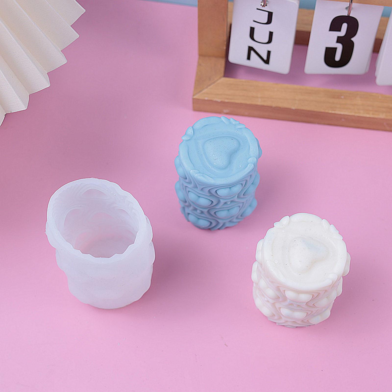 Candle Souvenir - Herzförmiges, zylindrisches Silikonmodell für Kerzen, Deko-Souvenirs,