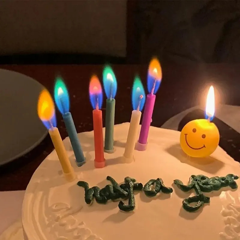 Candle Surprise - Mehrfarbige bunte Flammenkerzen, 5/12er-Pack, geeignet für