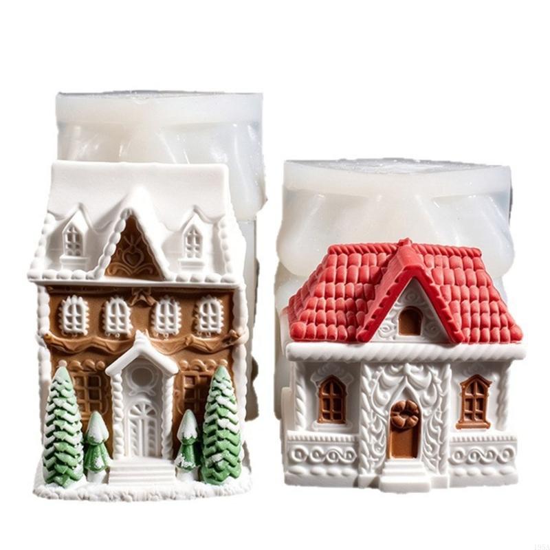 Candle Vessel Supplies - Winterliche Hausform-Gießform für Kerzengefäße und kleine