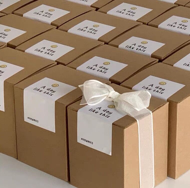 Candle Souvenir - Kraftpapier-Box, Kerze, Lippenstift, Parfüm, Kosmetik, Kuchen,