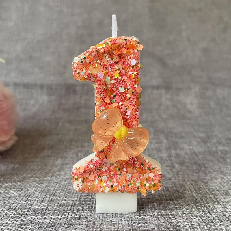 Candle Surprise - Geburtstagskerze Schleife Orange Kreative Zeremonie Überraschung