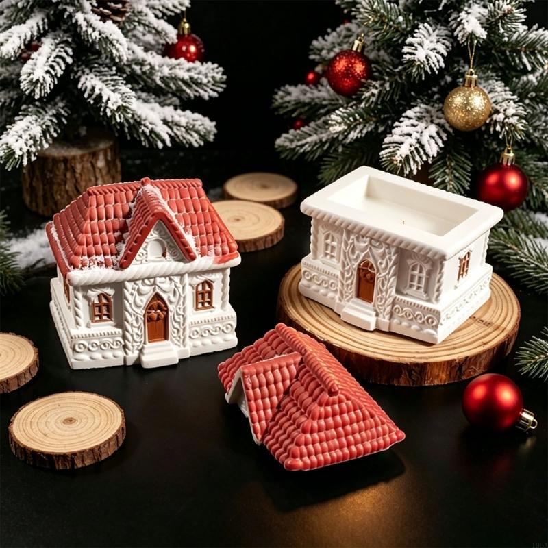 Winterliche Hausform-Gießform  – Candle Vessel Supplies Bewertung und Preis